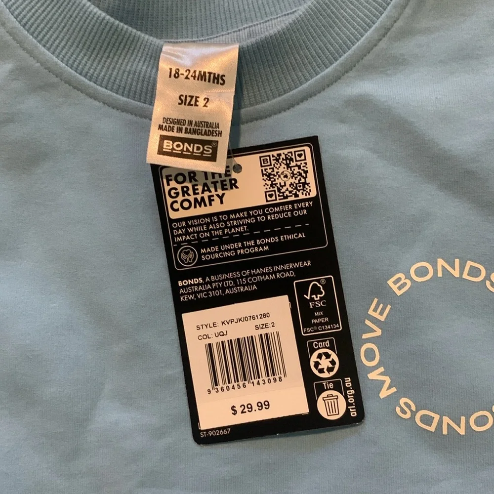 Bonds Kids Move Pullover - Picture 4 of 4